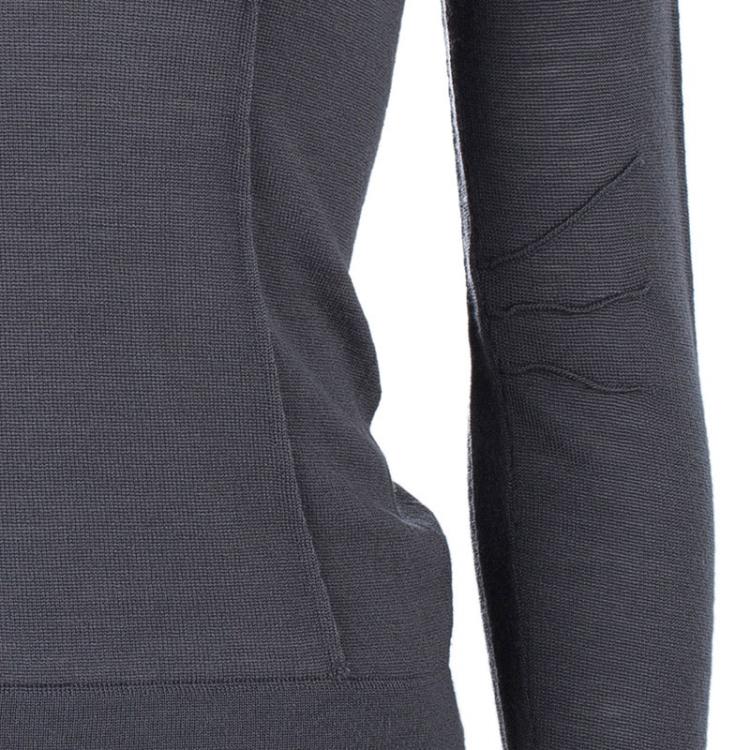 Pre Owned Dior Grey Taupe Wool Top S