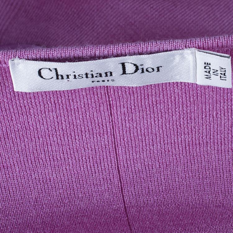Pre Owned Dior Pink Sleeveles Knit Top S