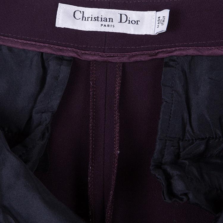 Pre Owned Dior Burgundy Formal Trousers M