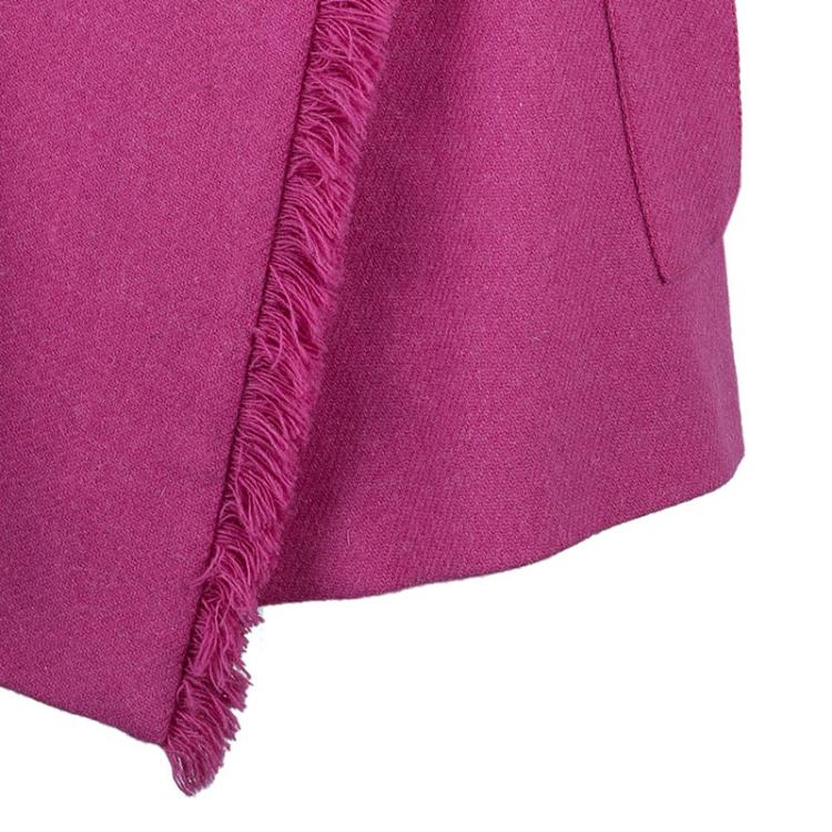 Pre Owned Dior Fuschia Pink Wool Skirt M