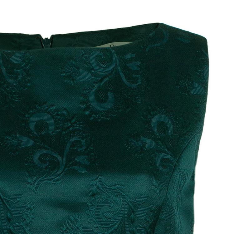 Pre Owned Dior Emerald Green Sheath Dress M