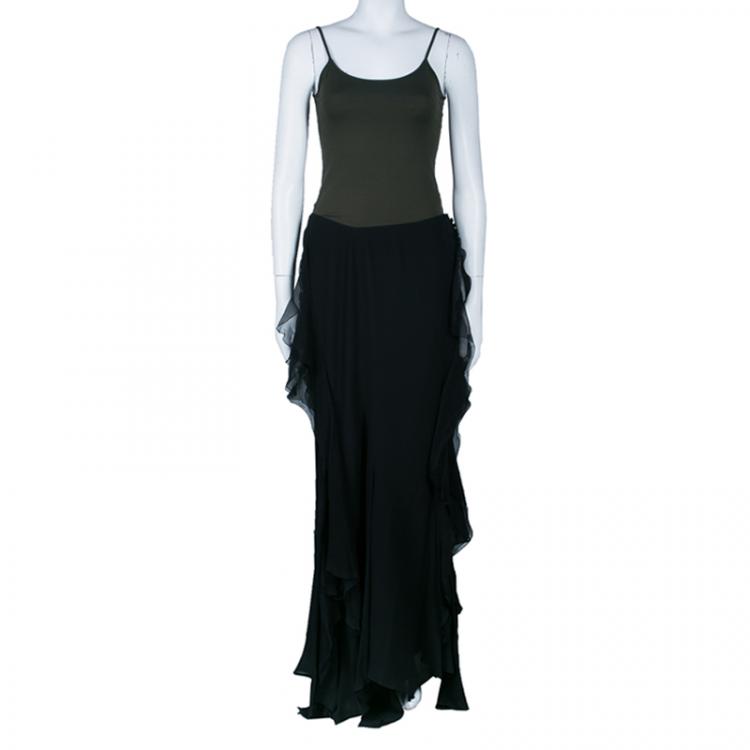 Pre Owned Dior Black Maxi Skirt M