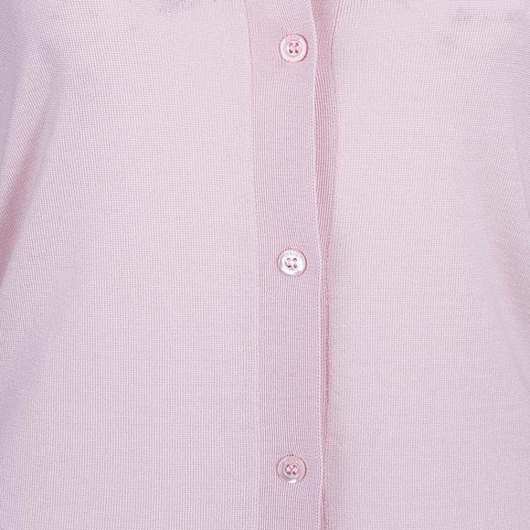 Pre Owned Dior Blush Pink Cashmere Cardigan M