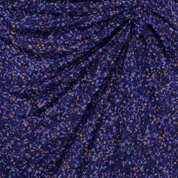 Pre Owned Dior Multicolor Print Sleeveless Draped Dress M