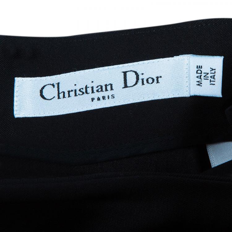 مملوكة مسبقًا Dior Black Pencil Back Detail Skirt S