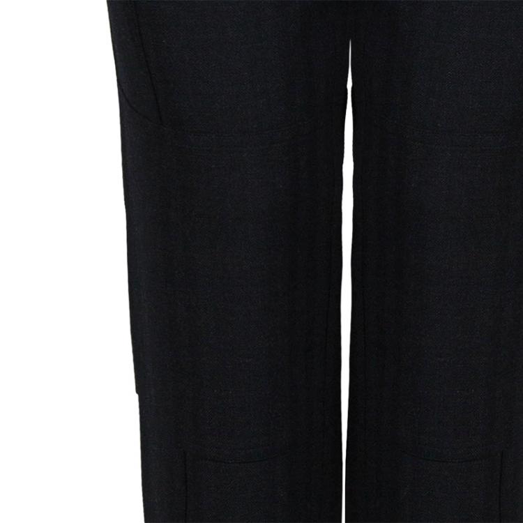 Pre Owned Dior Black Studded Trousers L