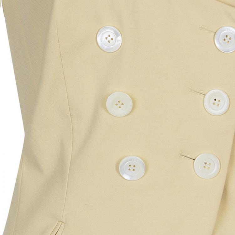 Pre Owned Dior Yellow Short Sleeve Jacket L