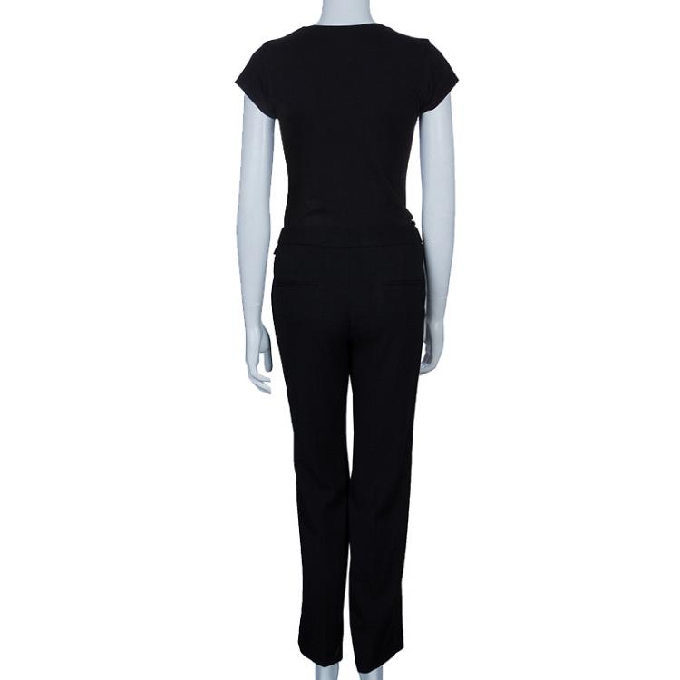 Pre Owned Dior Black Wool Tailored Trousers S