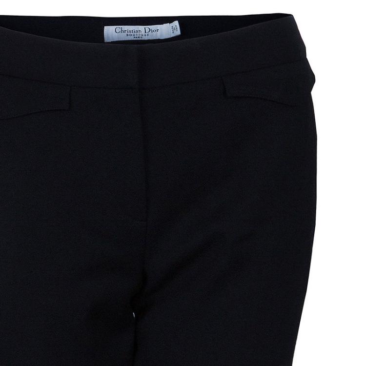 Pre Owned Dior Black Wool Tailored Trousers S