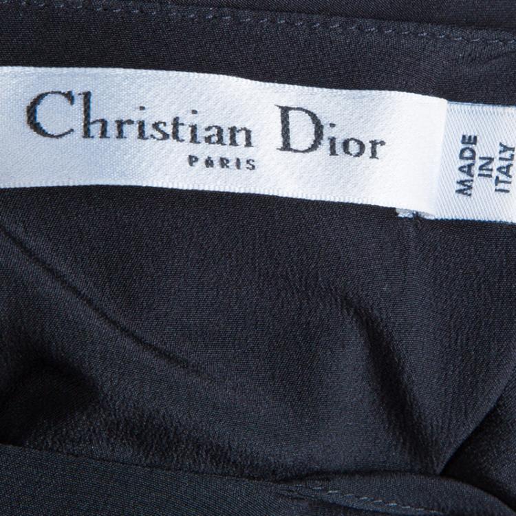 Pre Owned Dior Grey Sleeveless Wool Top M