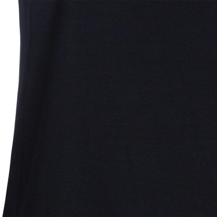 Pre Owned Dior Black Drop Waist Pleated Dress M