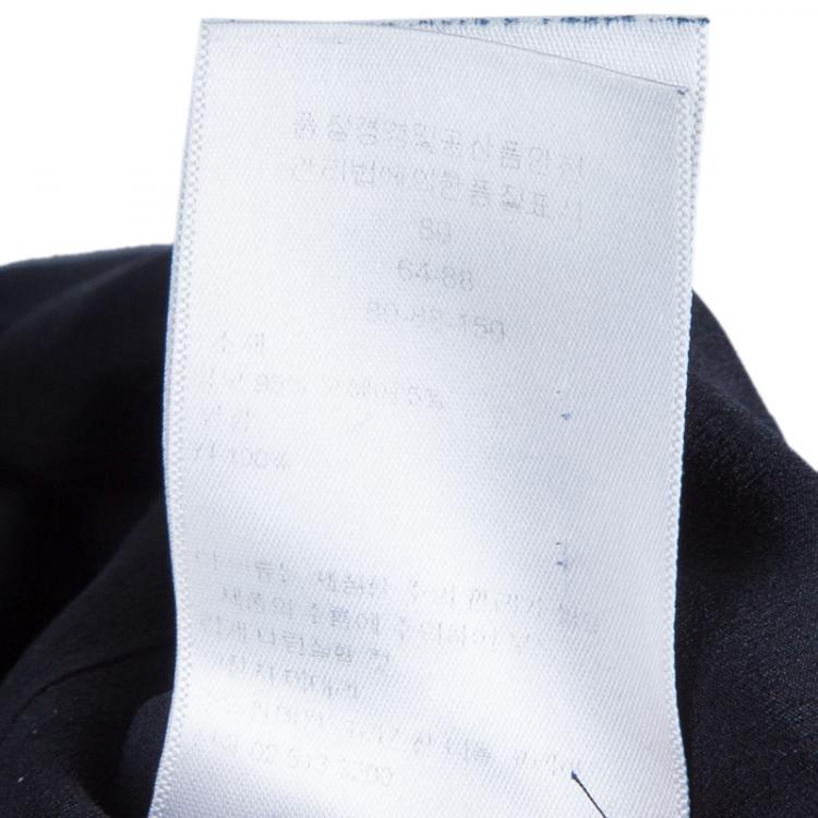 Pre Owned Dior Black Drop Waist Pleated Dress M