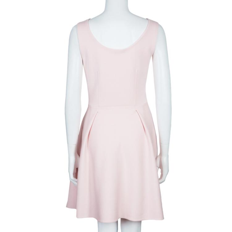 Pre Owned Dior Pink Wool Flare Dress M