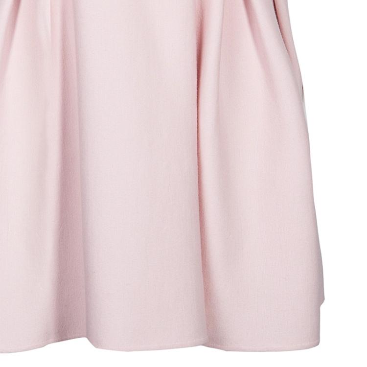 Pre Owned Dior Pink Wool Flare Dress M