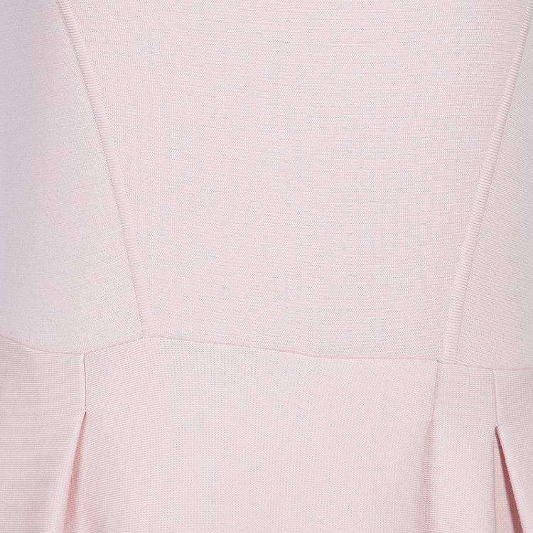 Pre Owned Dior Pink Wool Flare Dress M