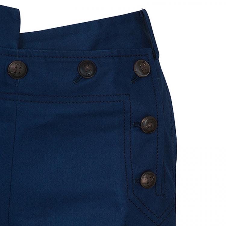 Pre Owned Dior Navy Blue Nautical Trousers M