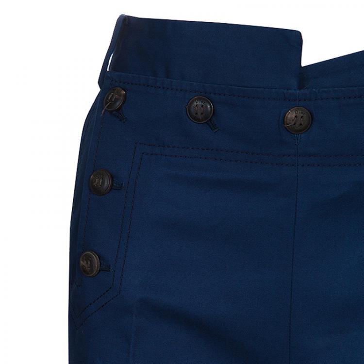 Pre Owned Dior Navy Blue Nautical Trousers M