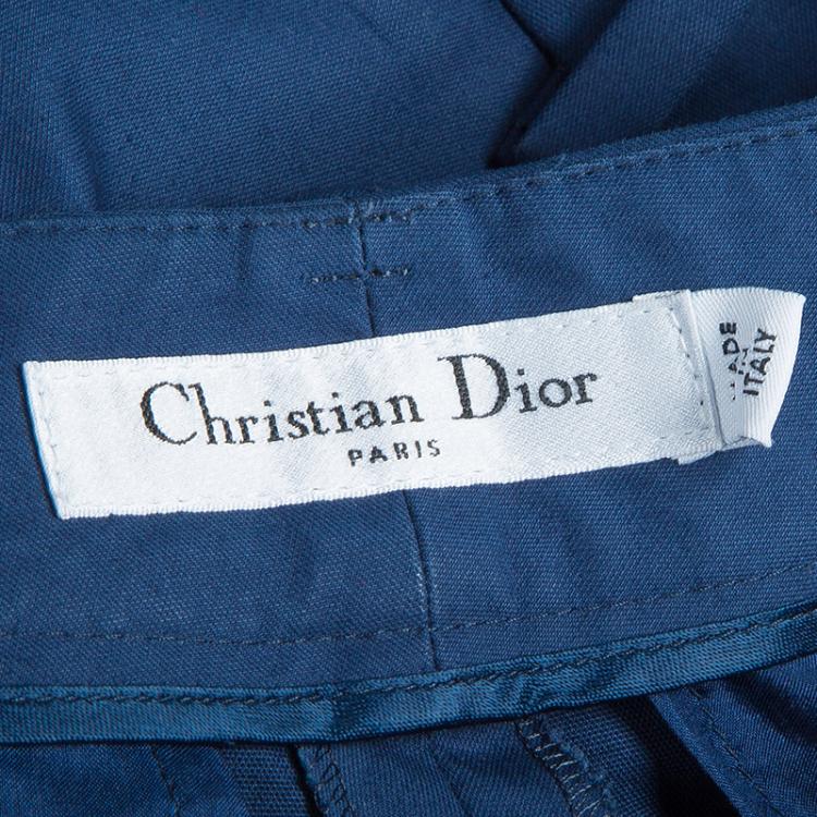 Pre Owned Dior Navy Blue Nautical Trousers M
