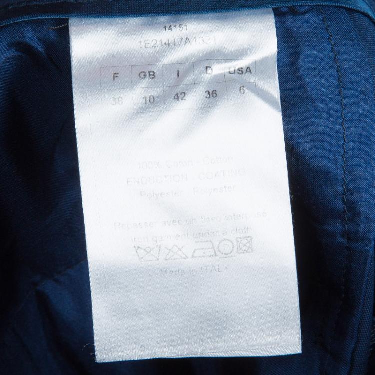 Pre Owned Dior Navy Blue Nautical Trousers M