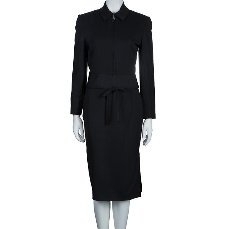 Pre Owned Dior Black Skirt Suit M