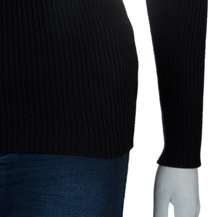 Pre Owned Dior Black Embellished Sweater M