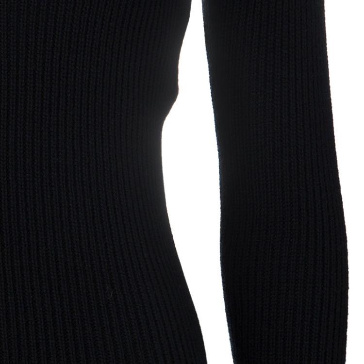 Pre Owned Dior Black Embellished Sweater M