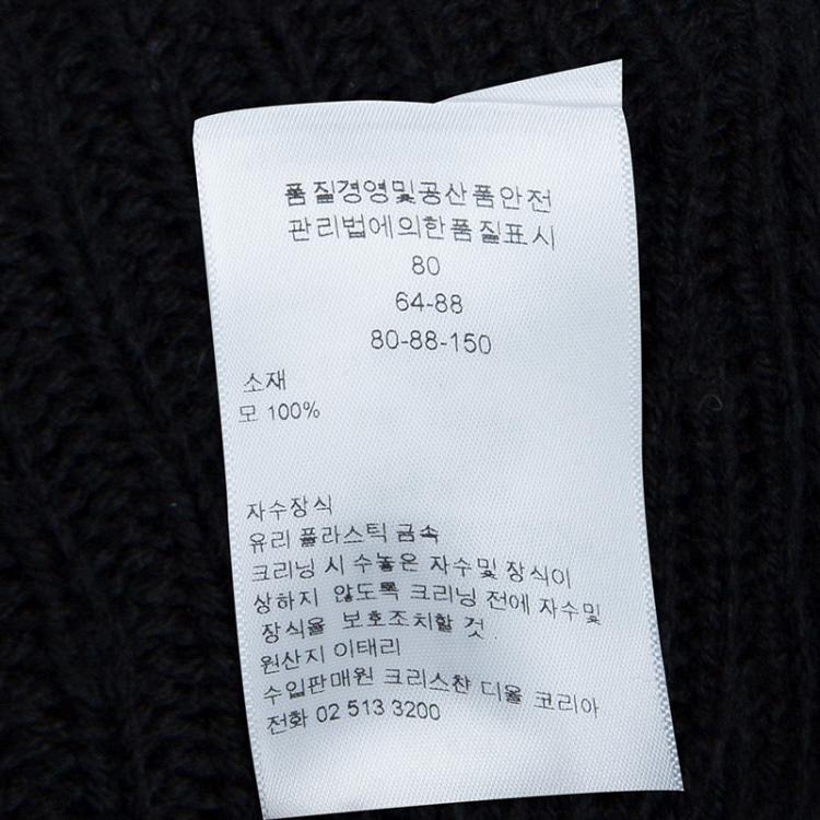 Pre Owned Dior Black Embellished Sweater M