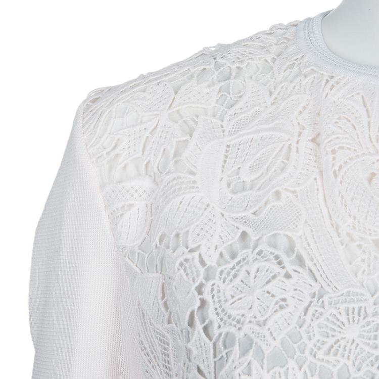 Pre Owned Dior Blush Pink Lace Overlay Cardigan S