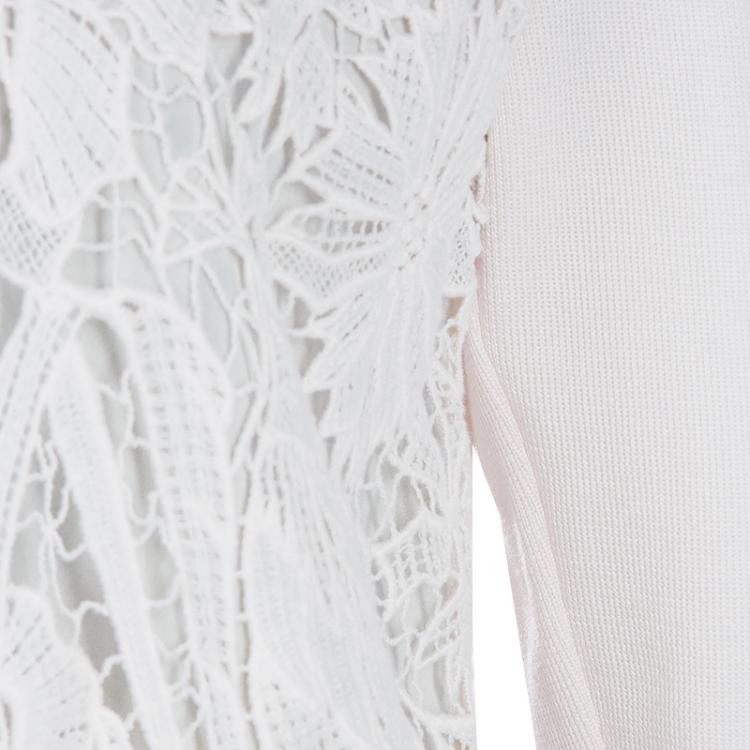 Pre Owned Dior Blush Pink Lace Overlay Cardigan S