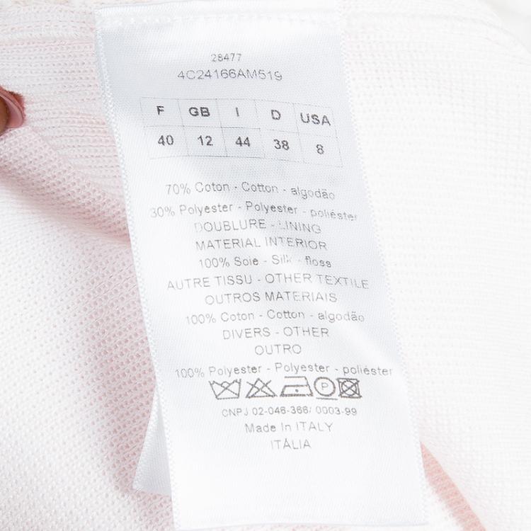 Pre Owned Dior Blush Pink Lace Overlay Cardigan S