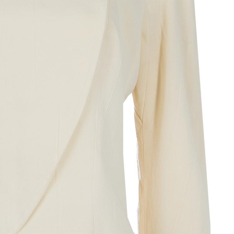Pre Owned Dior Cream Frog Button Closure Mandarin Collar Jacket M