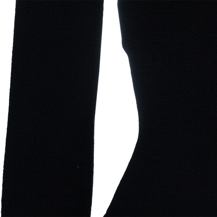 Pre Owned Dior Black Knit Peplum Top M