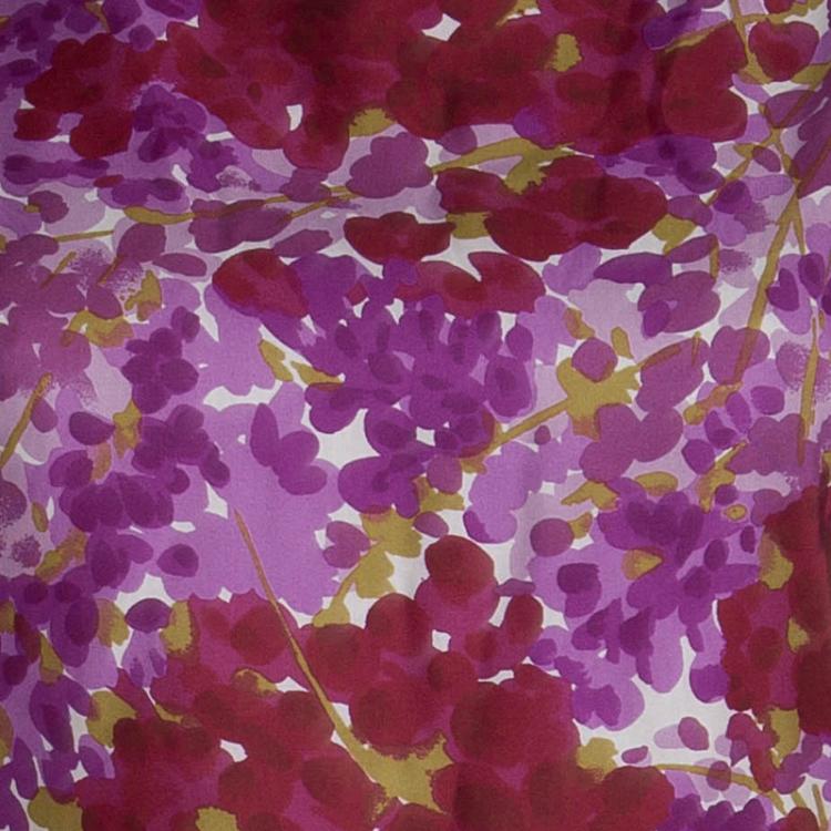 Pre Owned Dior Pink Floral Printed Silk Bow Detail Sleeveless Dress S