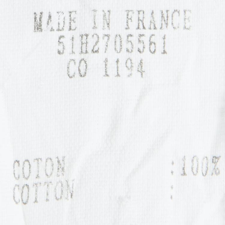 Pre Owned Dior White Cotton Pintuck Detail Open Front Shirt M
