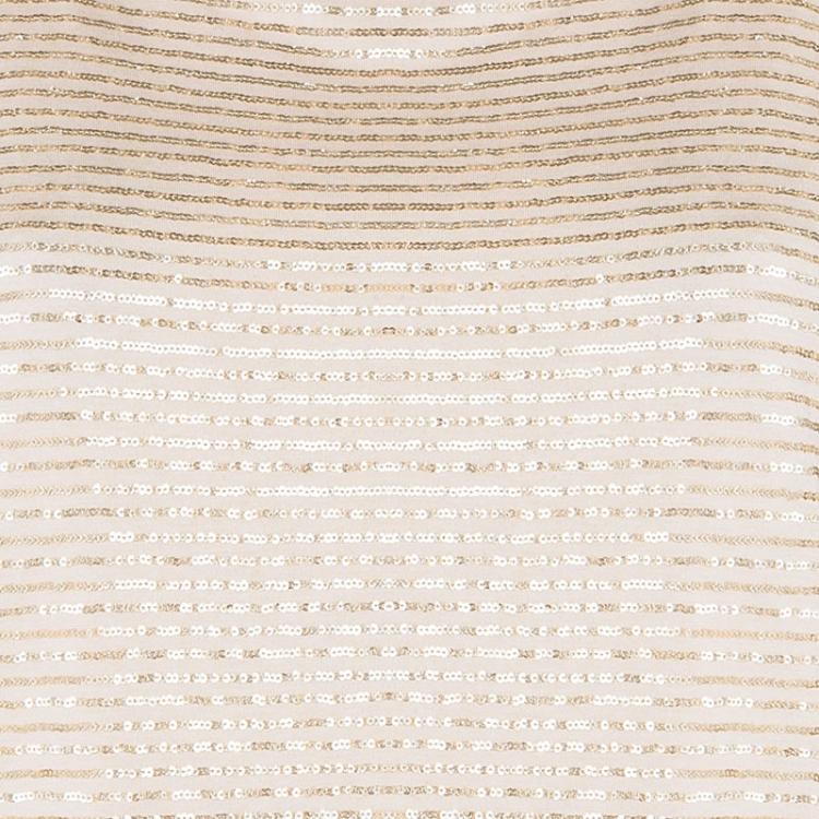 Pre Owned Dior Peach Sequin Embellished T-Shirt M