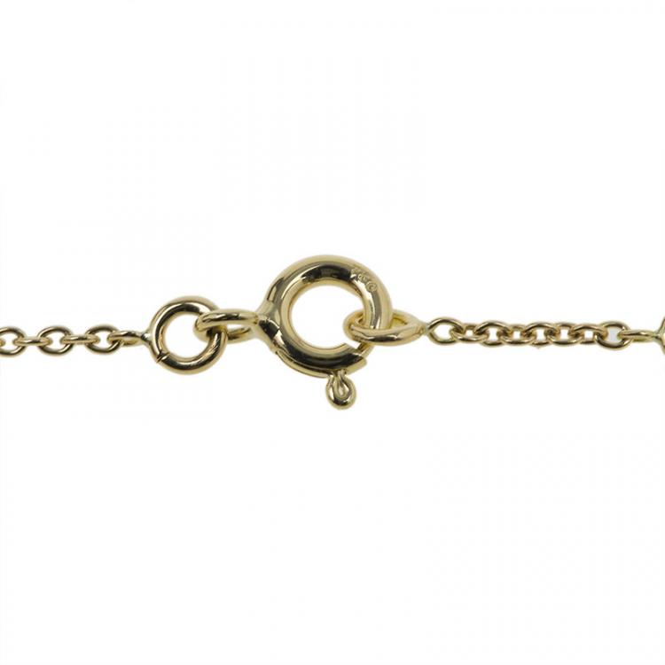 Pre Owned Dior Rose Des Vents Diamond Turquoise Yellow Gold Bracelet