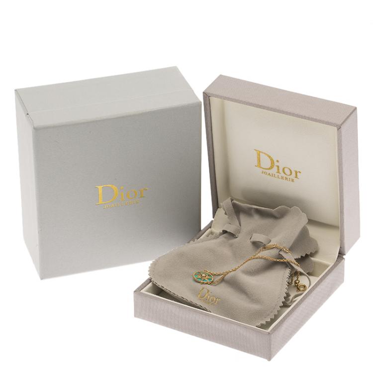 Pre Owned Dior Rose des Vents Diamond Turquoise Yellow Gold Bracelet