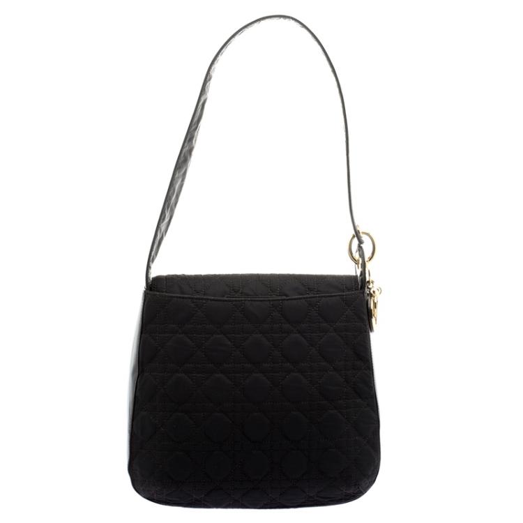 Dior Black Cannage Nylon Vintage Shoulder Bag Dior | The Luxury Closet