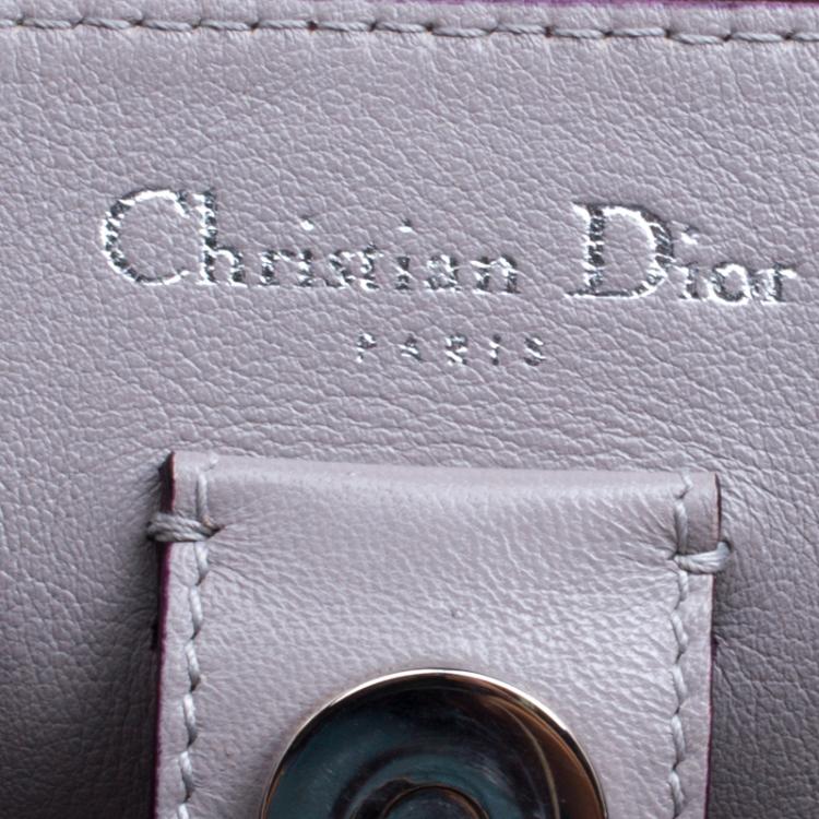 Pre Owned Dior Magenta Leather Large Diorissimo Shopper Tote
