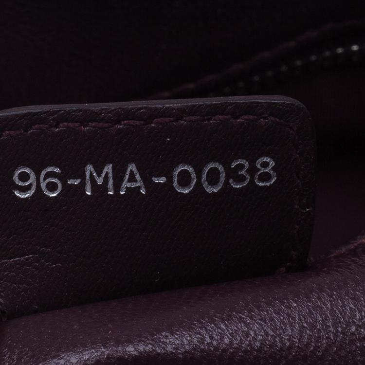 Pre Owned Dior Purple Leather Woven Avenue Top Handle Bag