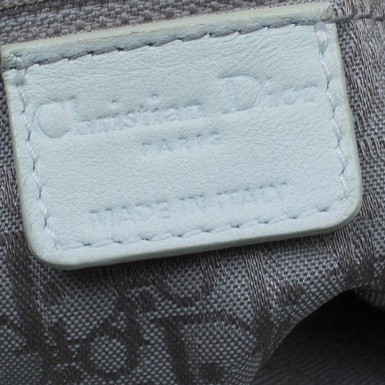 Pre Owned Dior White Cannage Leather Epaule Hobo