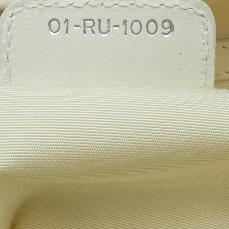 Pre Owned Dior Cream Coated Canvas Medium Panarea Shopper Tote