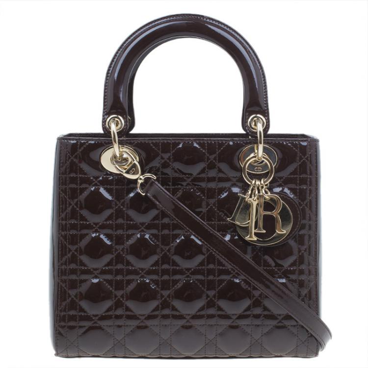 lady dior medium patent