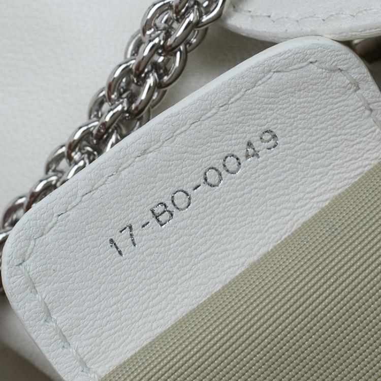 Pre Owned Dior White Quilted Cannage Leather Le Trente Hobo