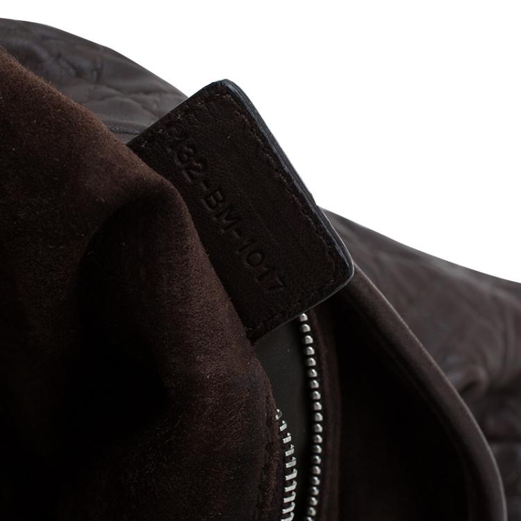 Pre Owned Dior Brown Quilted Cannage Soft Leather Large Hobo