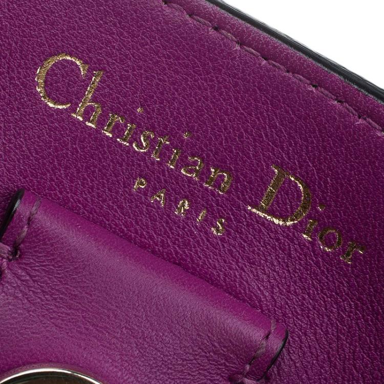 Pre Owned Dior Black Pebbled Leather Medium Diorissimo Shopper Tote