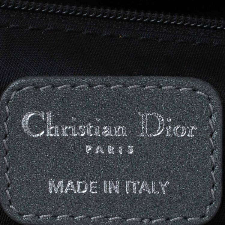 Pre Owned Dior Metallic Green Cannage Quilted Satin Charming Doctor Bag