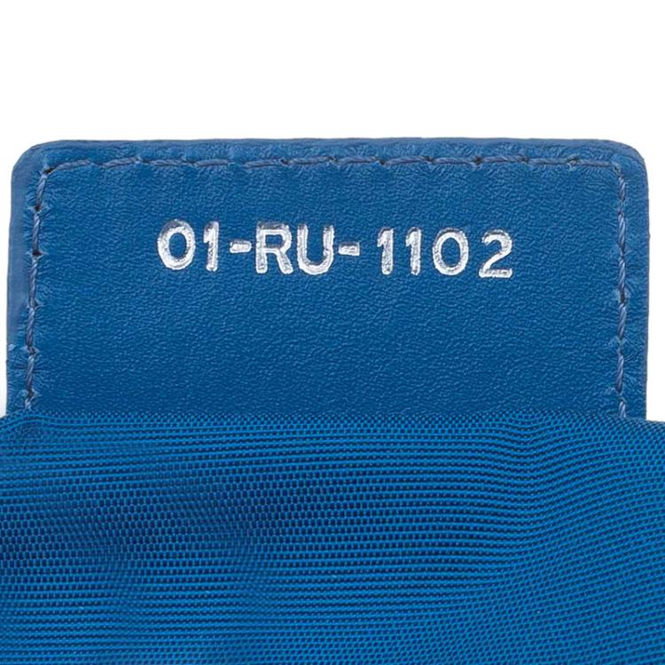 Pre Owned Dior Blue Coated Canvas Medium Panarea Shopper Tote