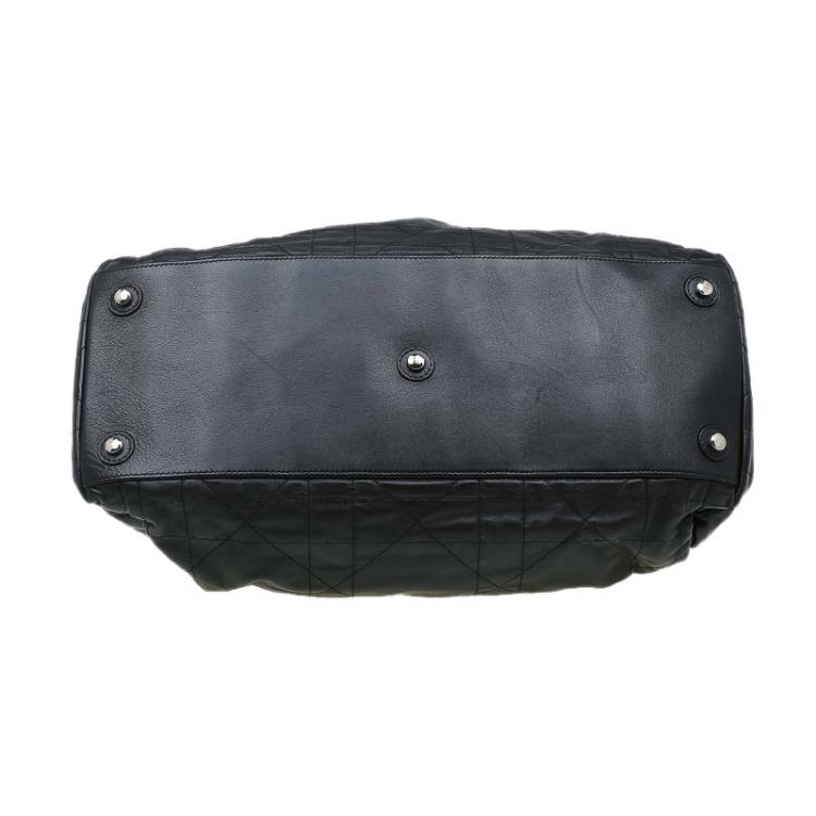 Pre Owned Dior Black Quilted Cannage Leather Le Trente Hobo