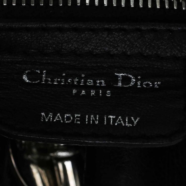 Pre Owned Dior Black Quilted Cannage Leather Le Trente Hobo